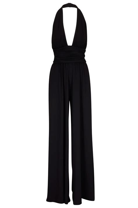 michael kors sleeveless black jumpsuit|Michael Kors embellished halter jumpsuit.